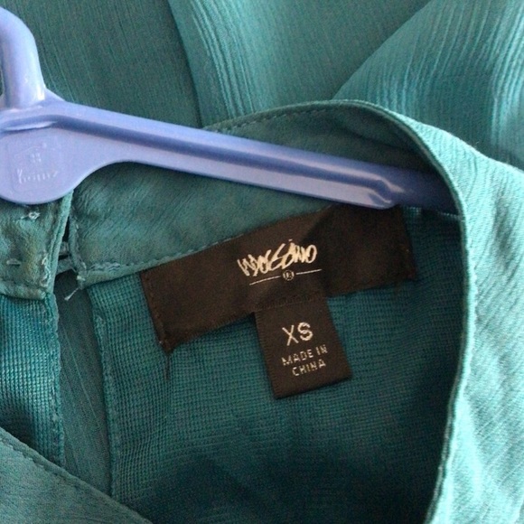 Mossimo teal turquoise aqua ruffle career sleeveless blouse top women’s size XS - Picture 4 of 5